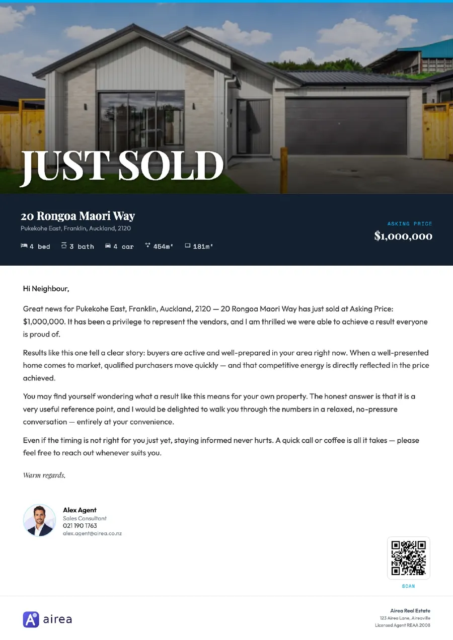 Just sold letter made in Easy Social