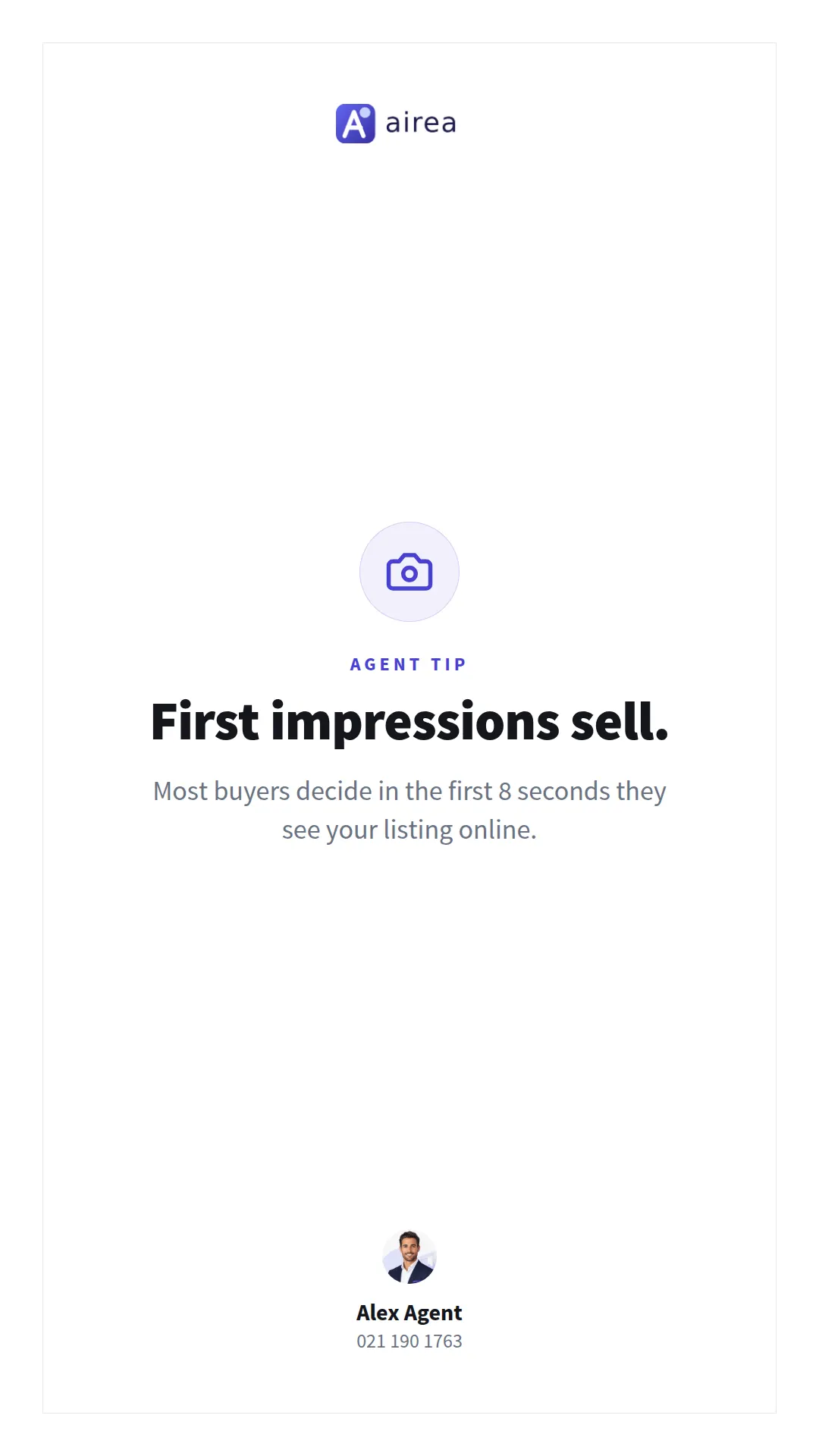 Agent tip social tile made in Easy Social